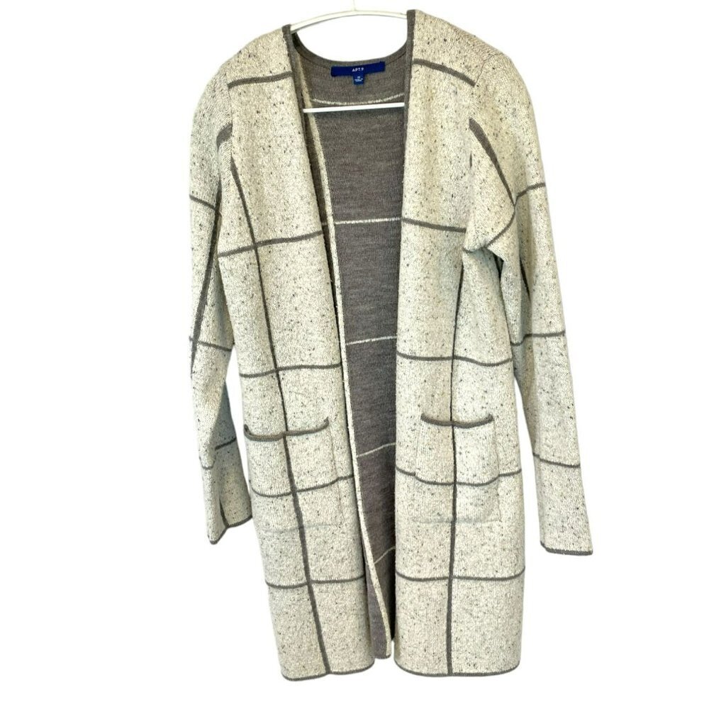 Apt. 9 Cardigan Sweater Open Front Tunic Length W… - image 1